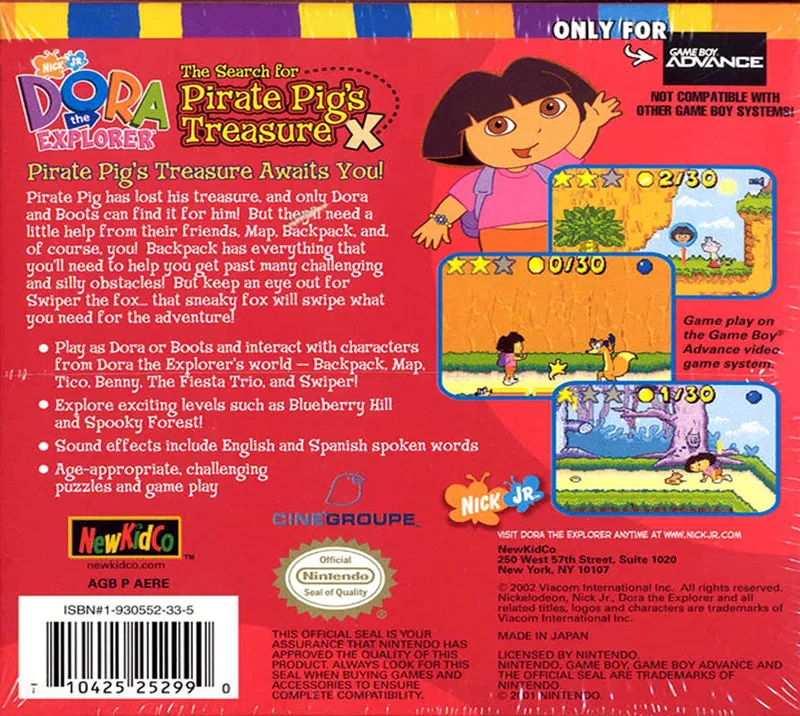 Dora the Explorer: The Search for Pirate Pig's Treasure box back