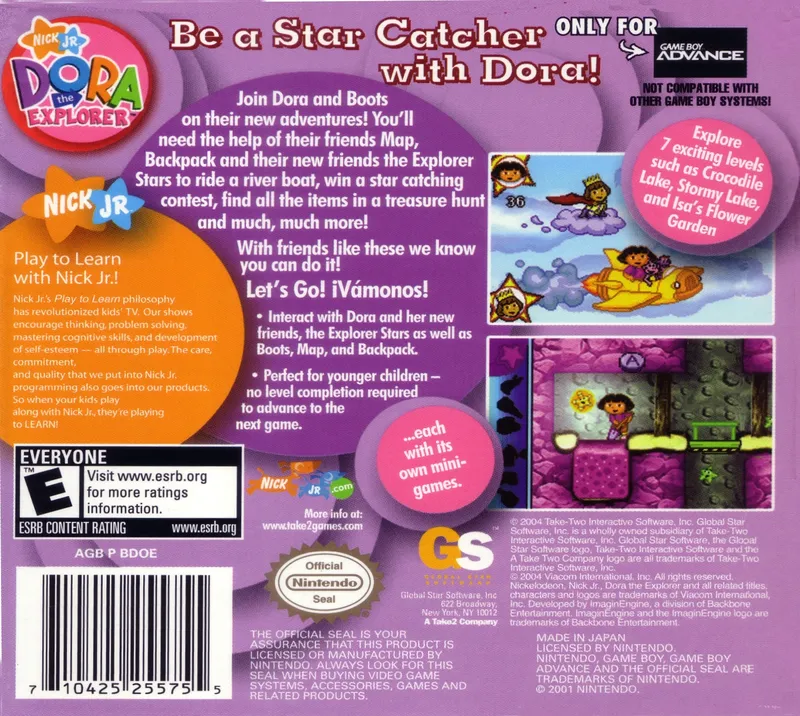 Dora the Explorer: Super Star Adventures box back