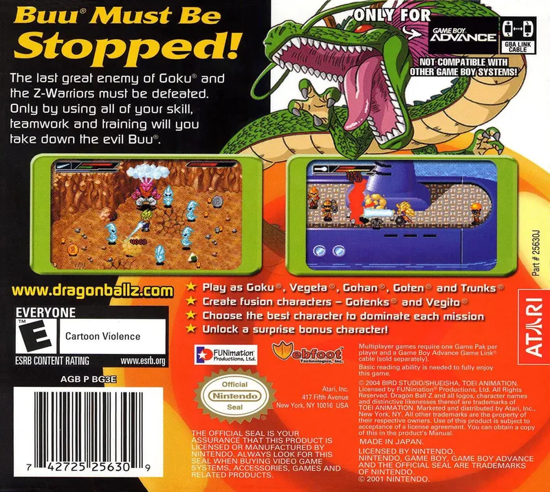 Dragon Ball Z: Buu's Fury box back