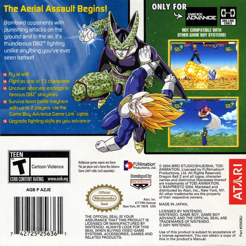 Dragon Ball Z: Supersonic Warriors box back