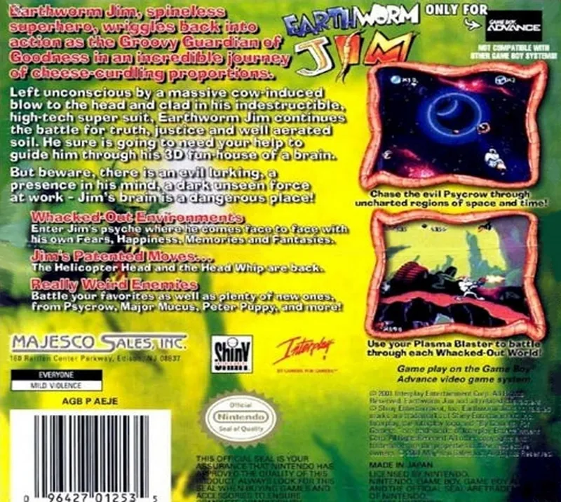 Earthworm Jim box back