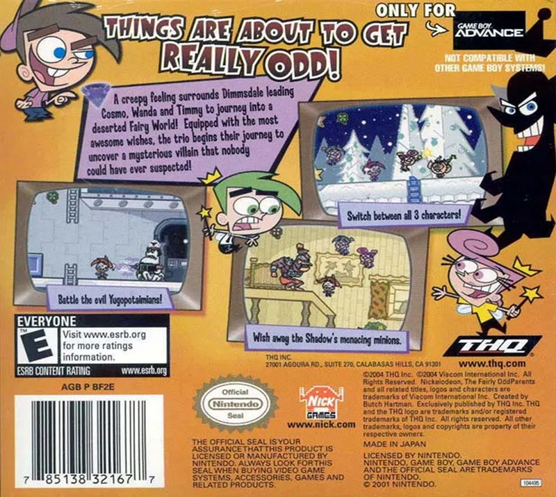 The Fairly OddParents! Shadow Showdown box back