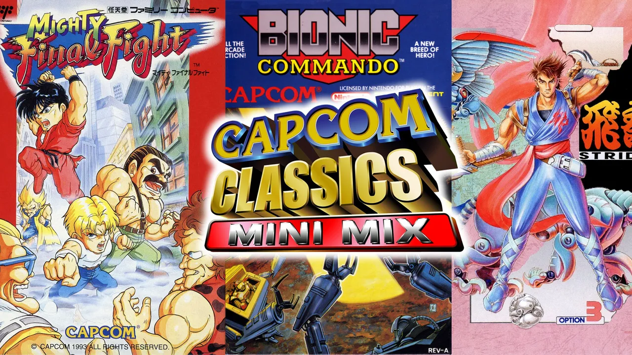 Backdrop artwork for Capcom Classics Mini Mix