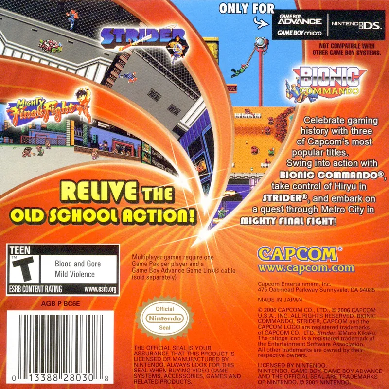 Capcom Classics Mini Mix box back