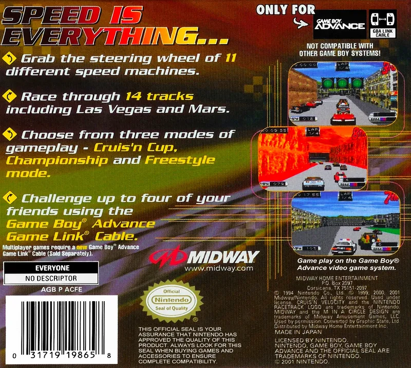 Cruis'n Velocity box back