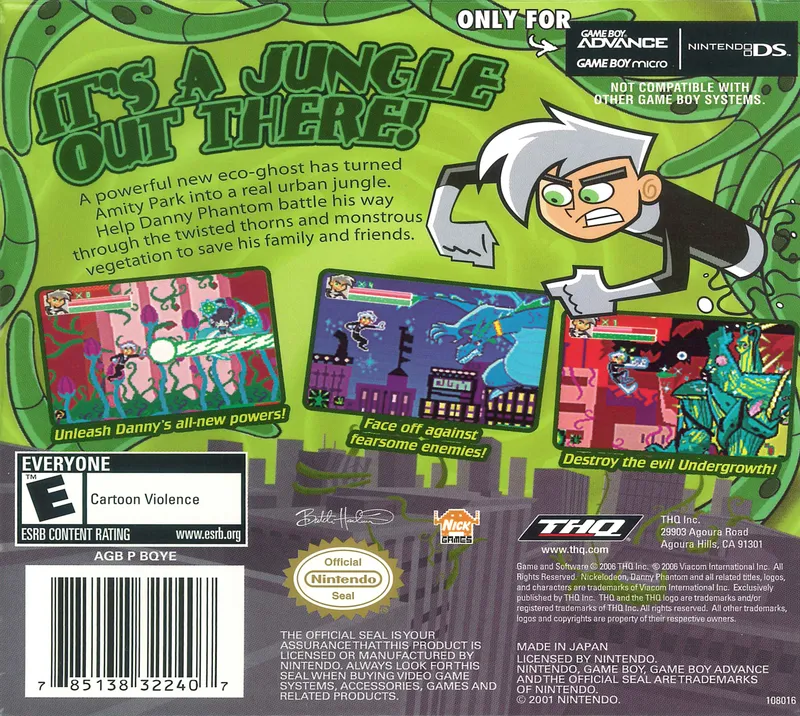 Danny Phantom: Urban Jungle box back
