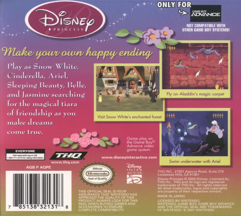 Disney Princess box back
