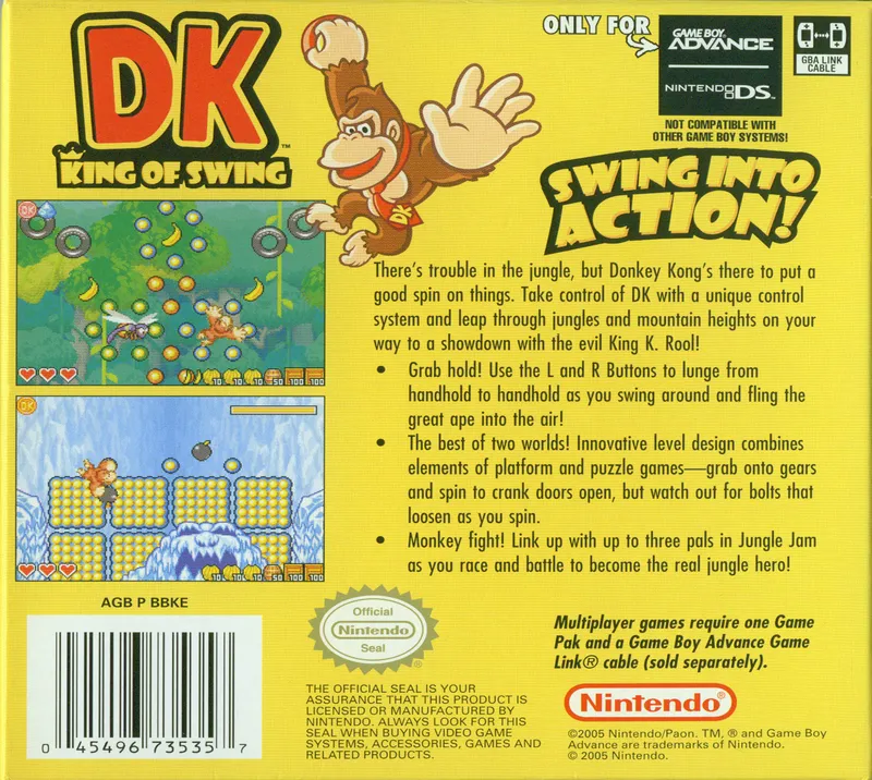 DK: King of Swing box back