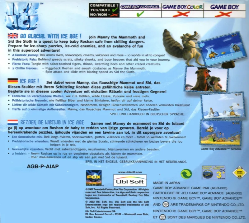 Ice Age box back