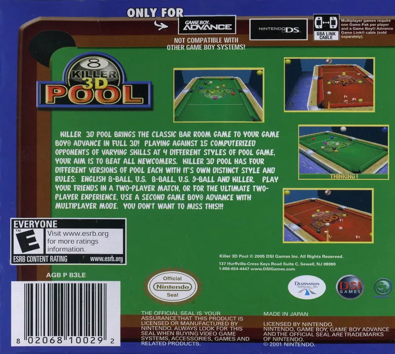 Killer 3D Pool box back