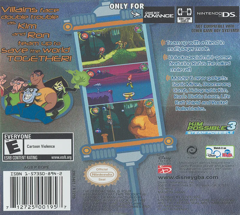 Kim Possible 3: Team Possible box back