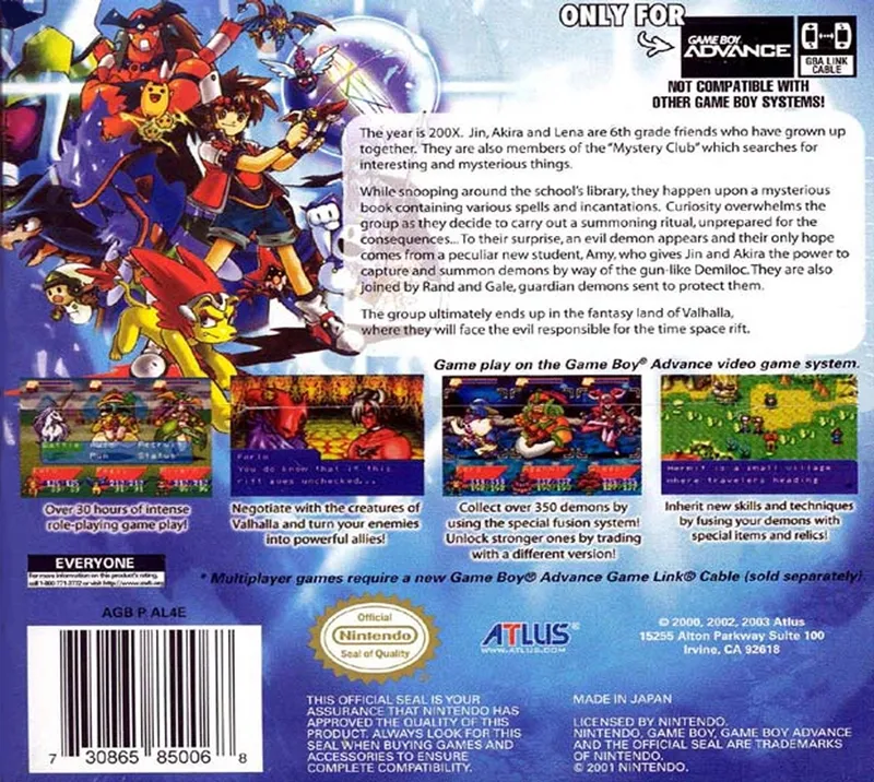 DemiKids: Light Version box back
