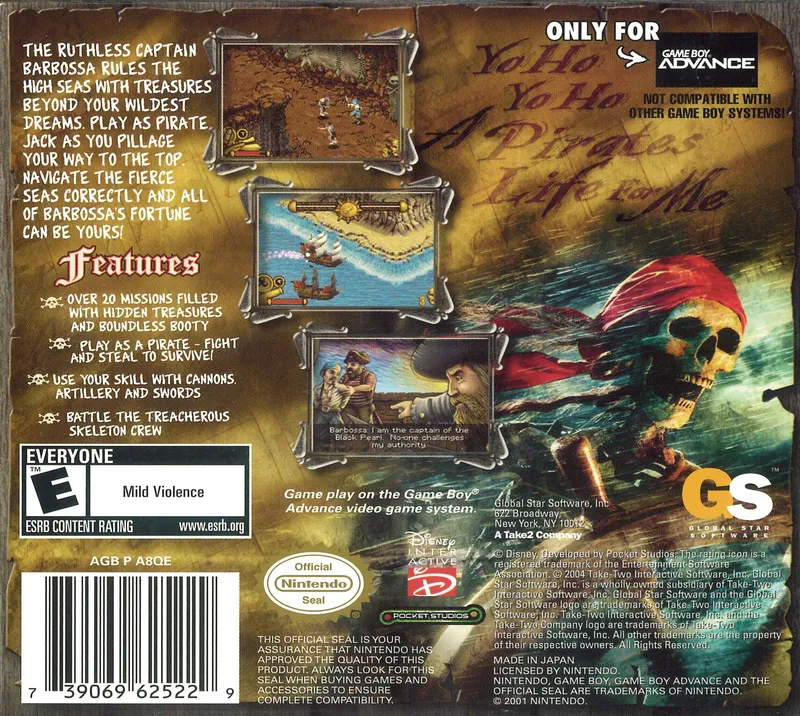 Pirates of the Caribbean: The Curse of the Black Pearl box back
