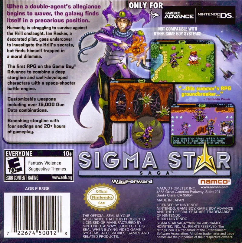 Sigma Star Saga box back