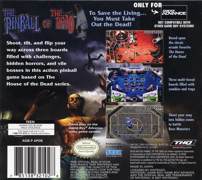 The Pinball of the Dead box back