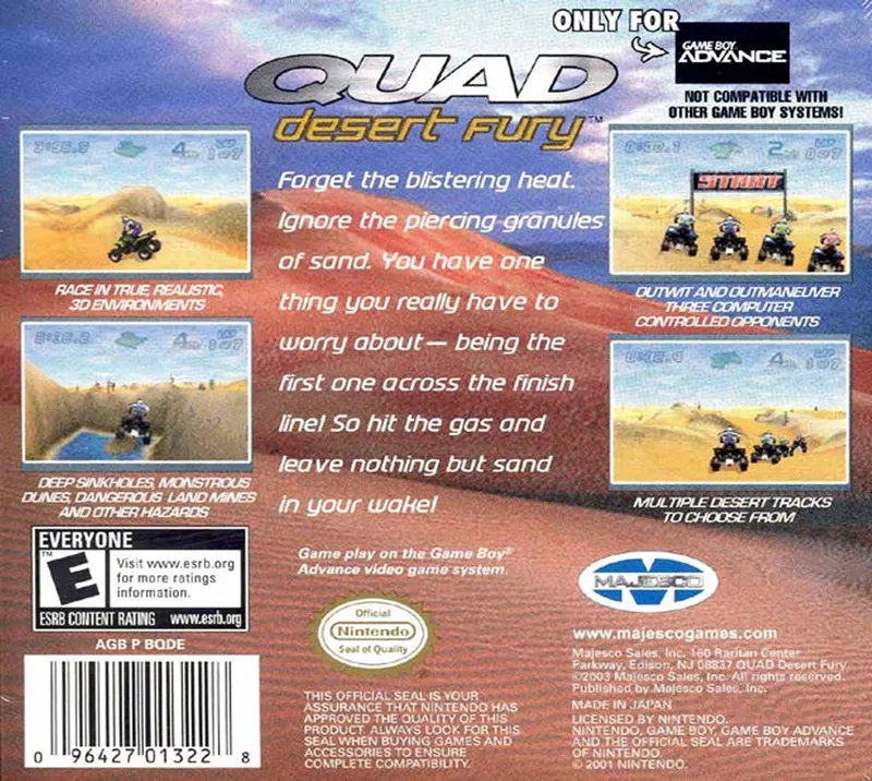 Quad Desert Fury box back