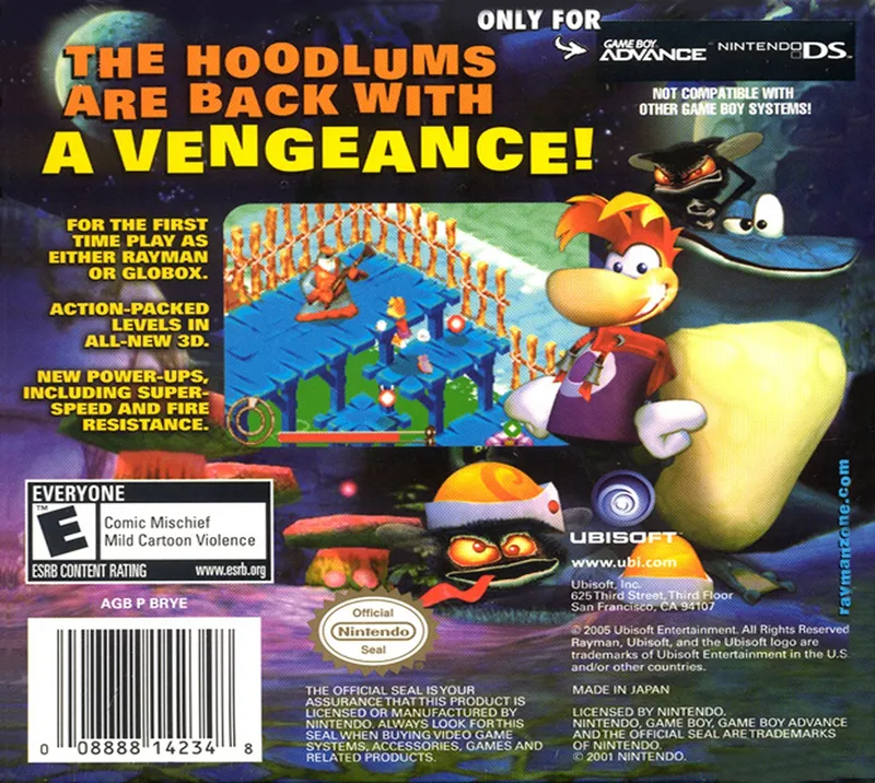 Rayman: Hoodlum's Revenge box back