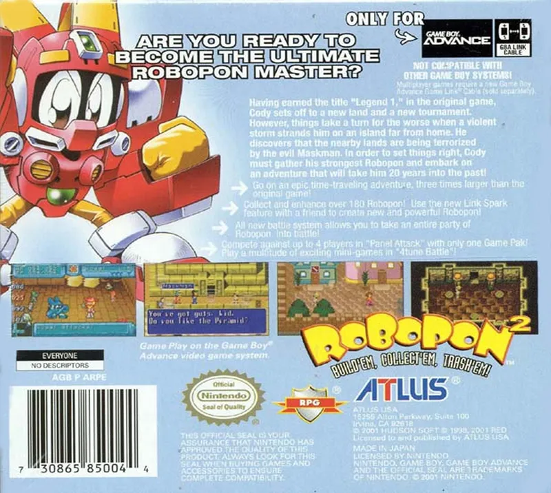 Robopon 2: Ring Version box back