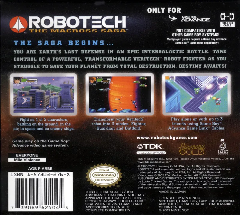 Robotech: The Macross Saga box back