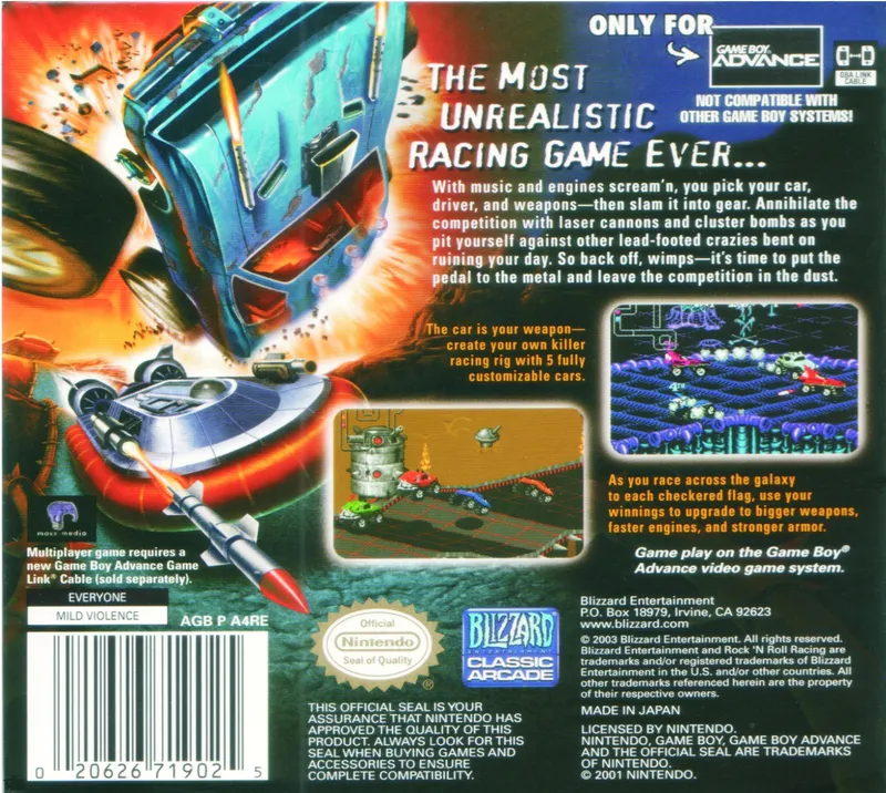 Rock n' Roll Racing box back