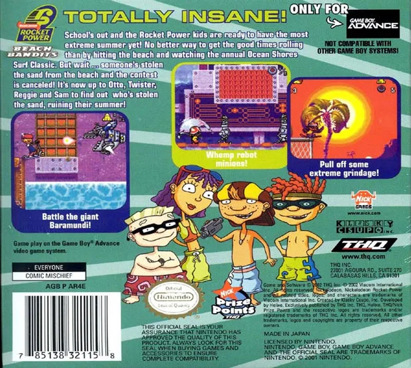 Rocket Power: Beach Bandits box back