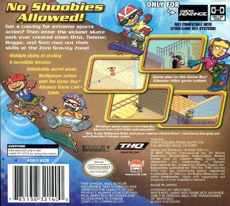 Rocket Power: Zero Gravity Zone box back