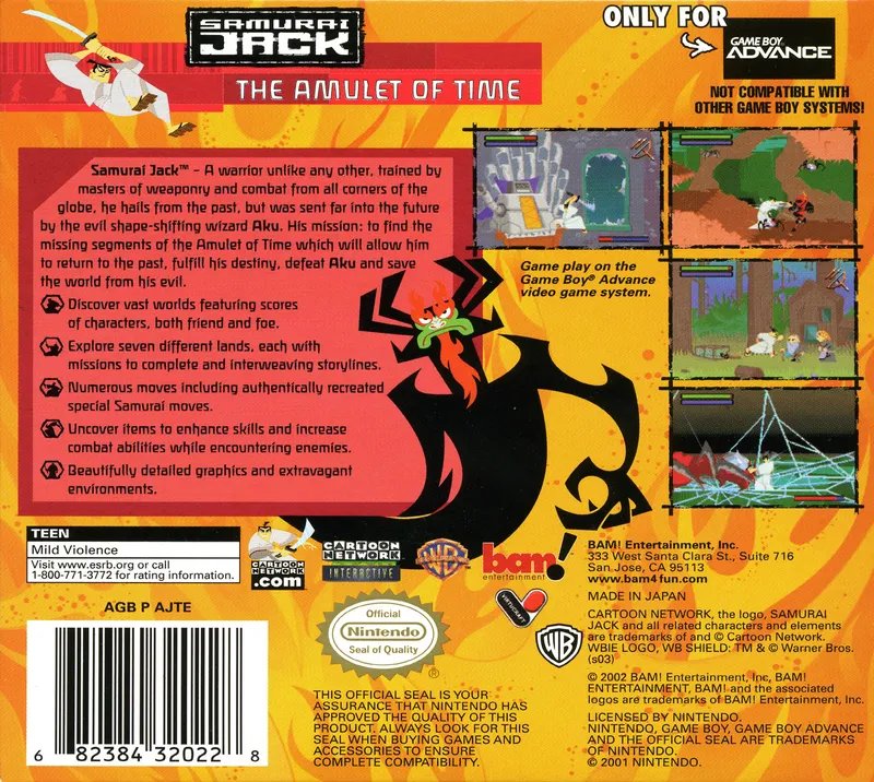 Samurai Jack: The Amulet of Time box back