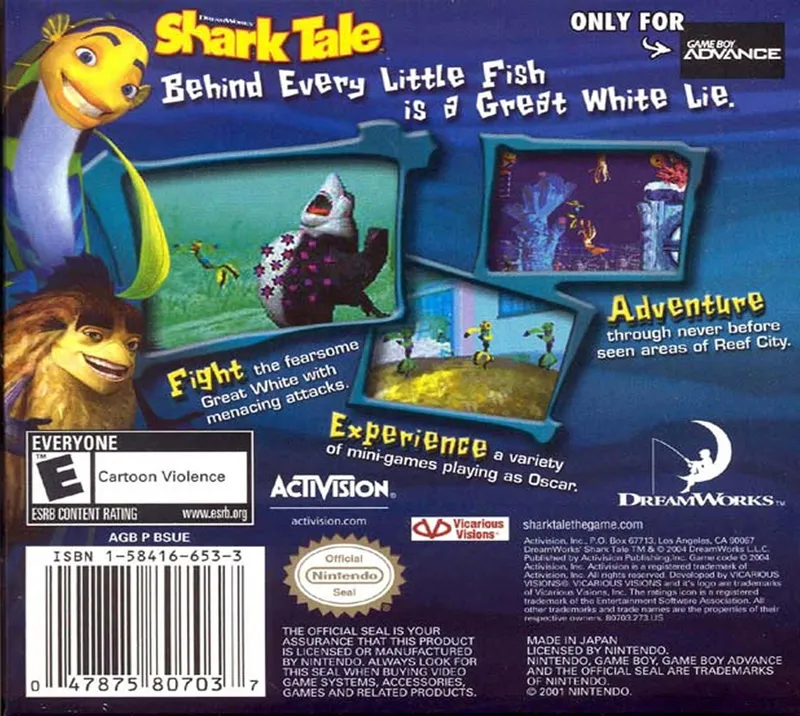 Shark Tale box back