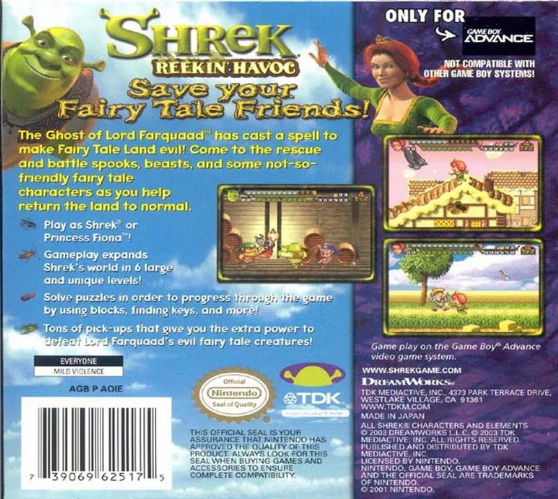 Shrek: Reekin' Havoc box back