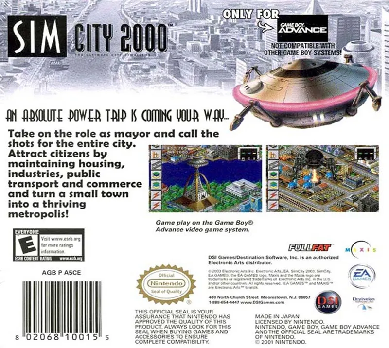 SimCity 2000 box back