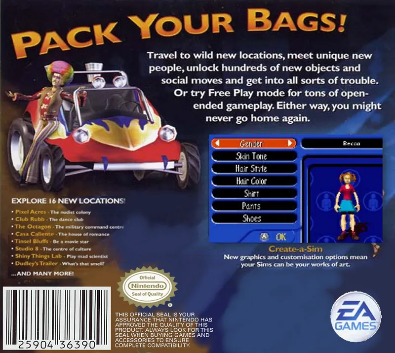 The Sims: Bustin' Out box back