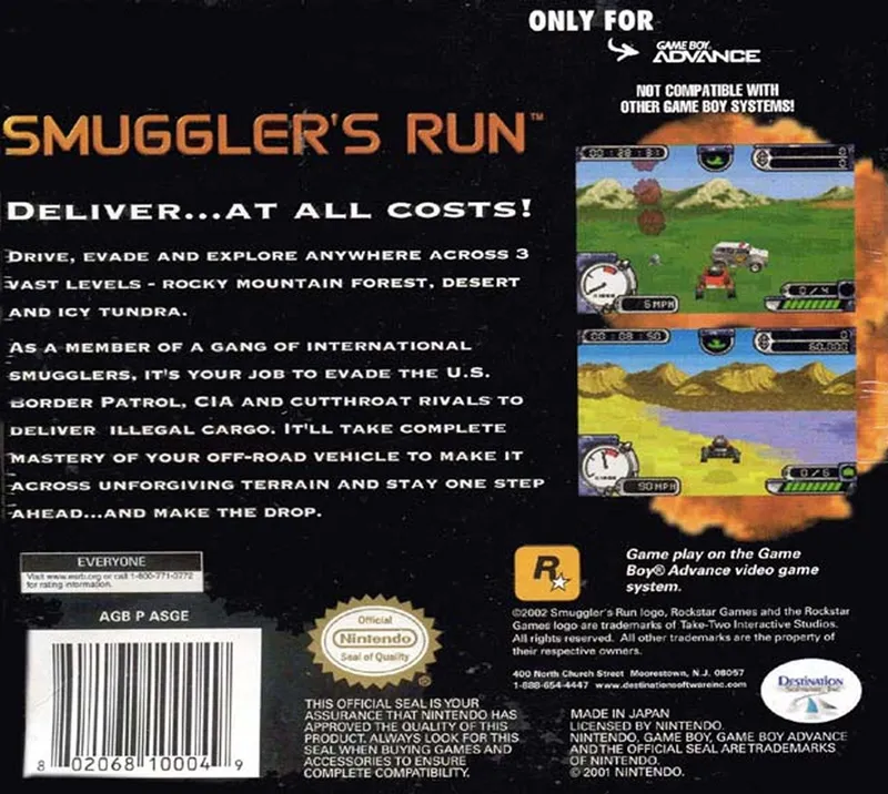 Smuggler's Run box back