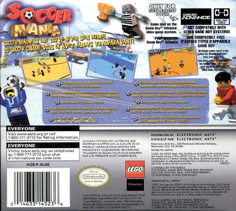 LEGO Soccer Mania box back