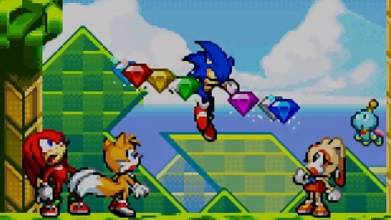 Backdrop artwork for Sonic Advance 2