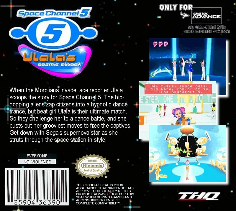 Space Channel 5: Ulala's Cosmic Attack box back