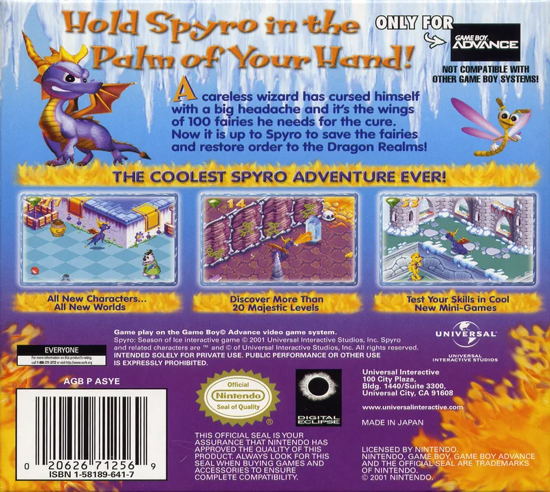 Spyro: Season of Ice box back