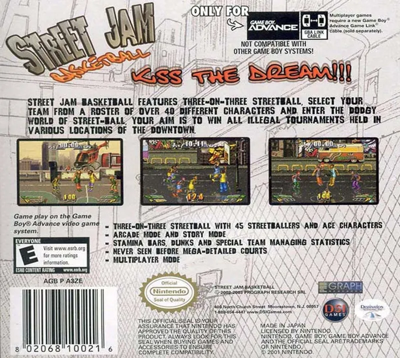 Street Jam Basketball box back