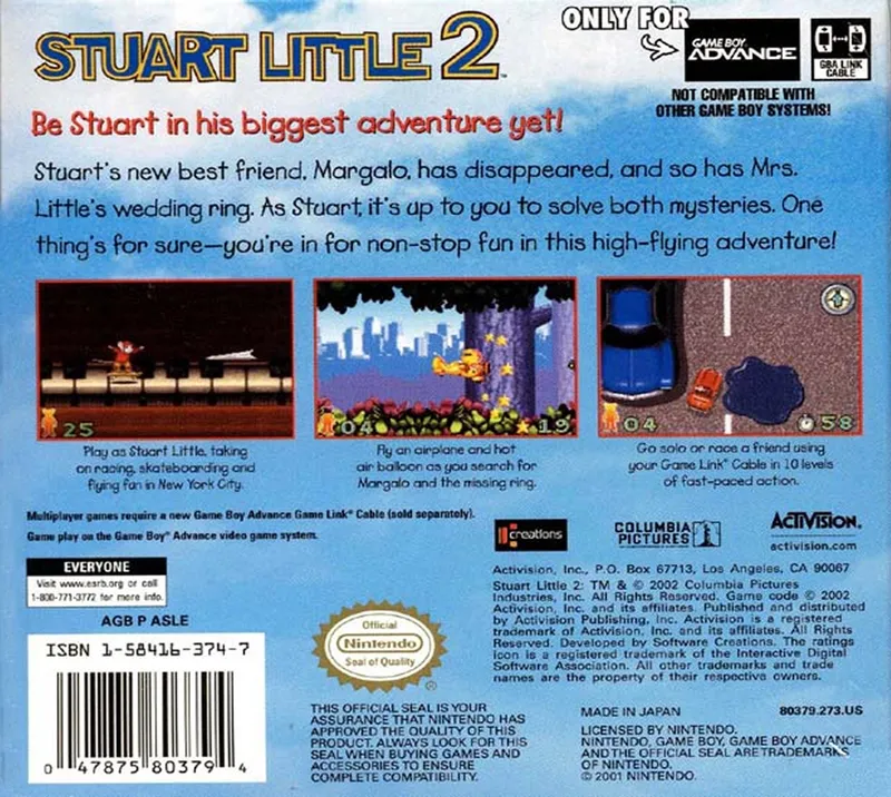 Stuart Little 2 box back