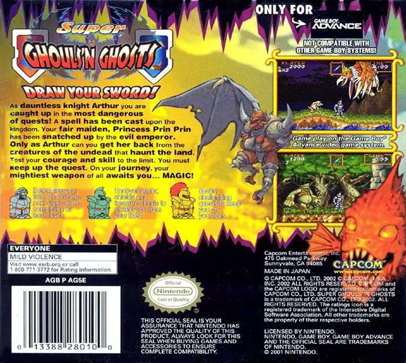 Super Ghouls 'n Ghosts box back