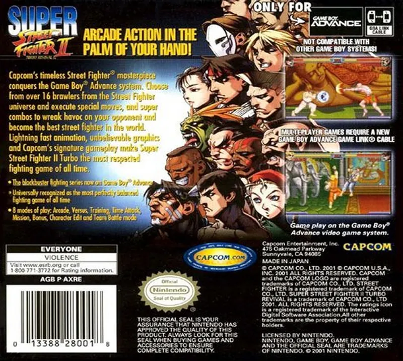 Super Street Fighter II Turbo: Revival box back