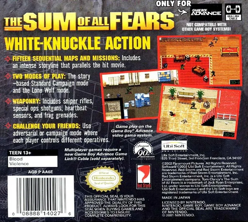 The Sum of All Fears box back