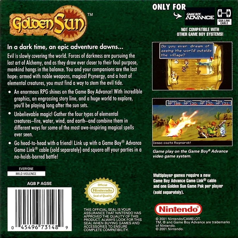 Golden Sun box back