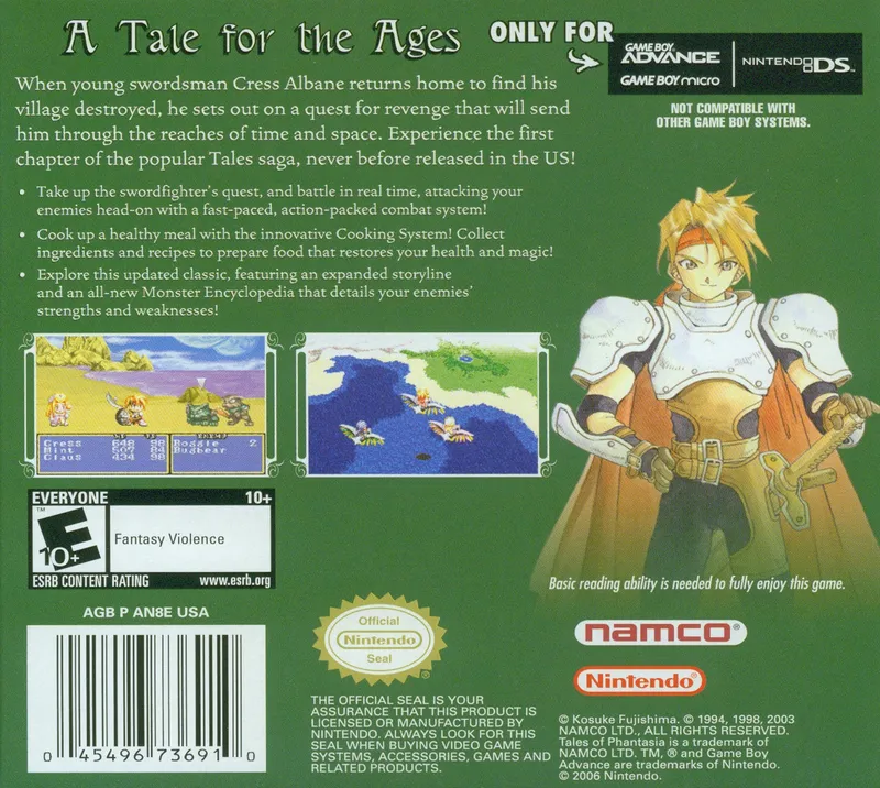 Tales of Phantasia box back