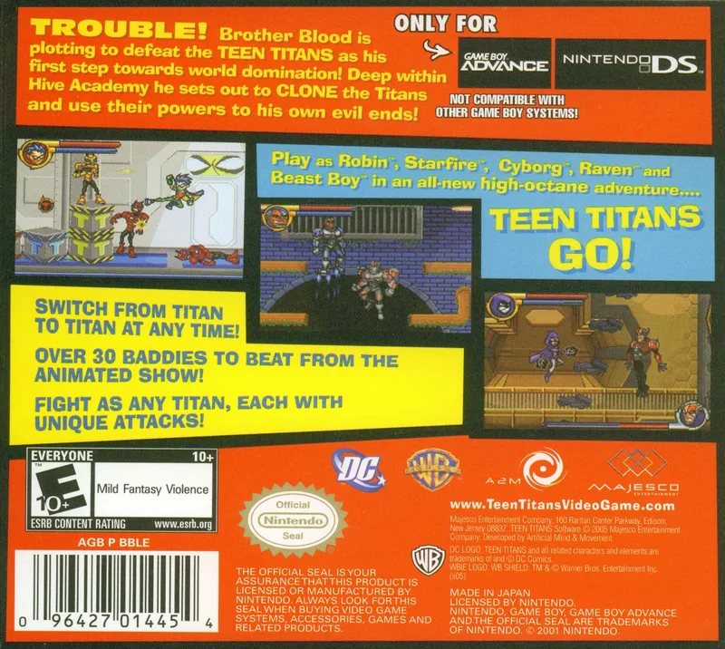 Teen Titans box back