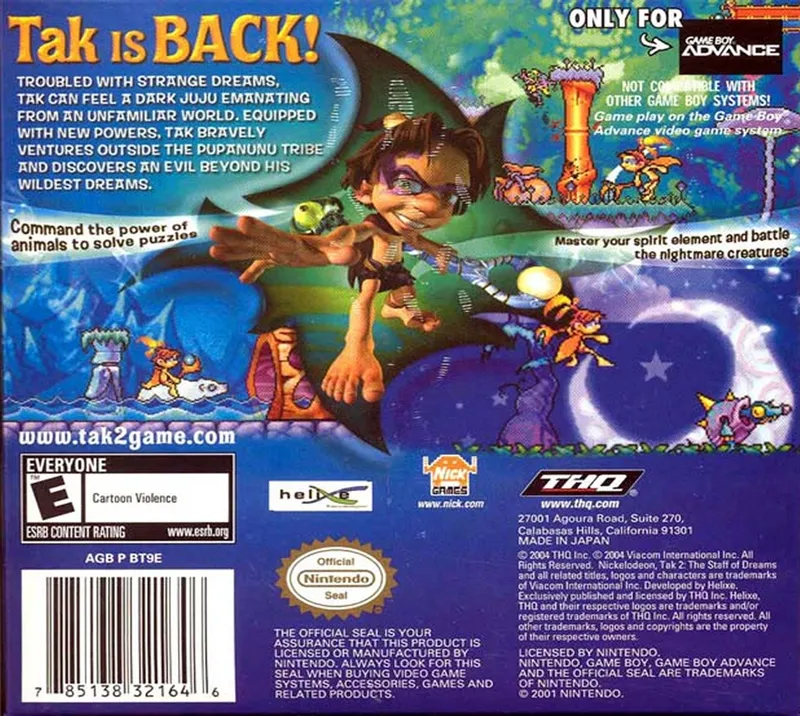 Tak 2: The Staff of Dreams box back