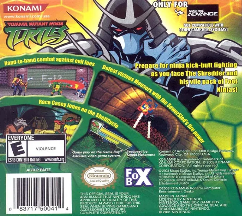 Teenage Mutant Ninja Turtles box back