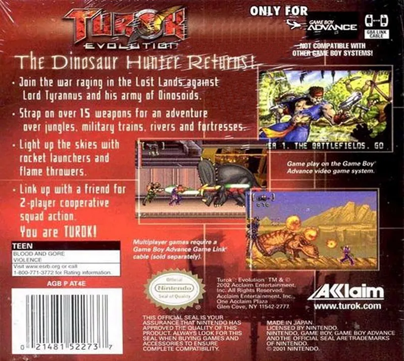Turok: Evolution box back