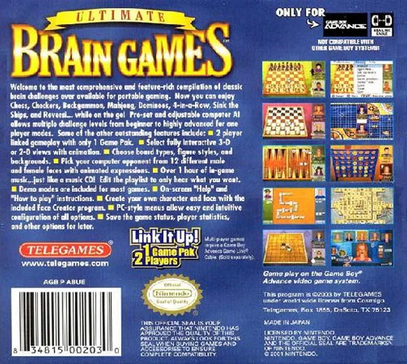 Ultimate Brain Games box back
