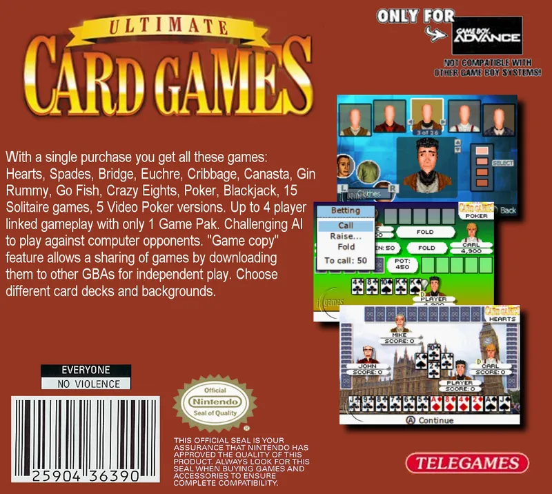 Ultimate Card Games box back