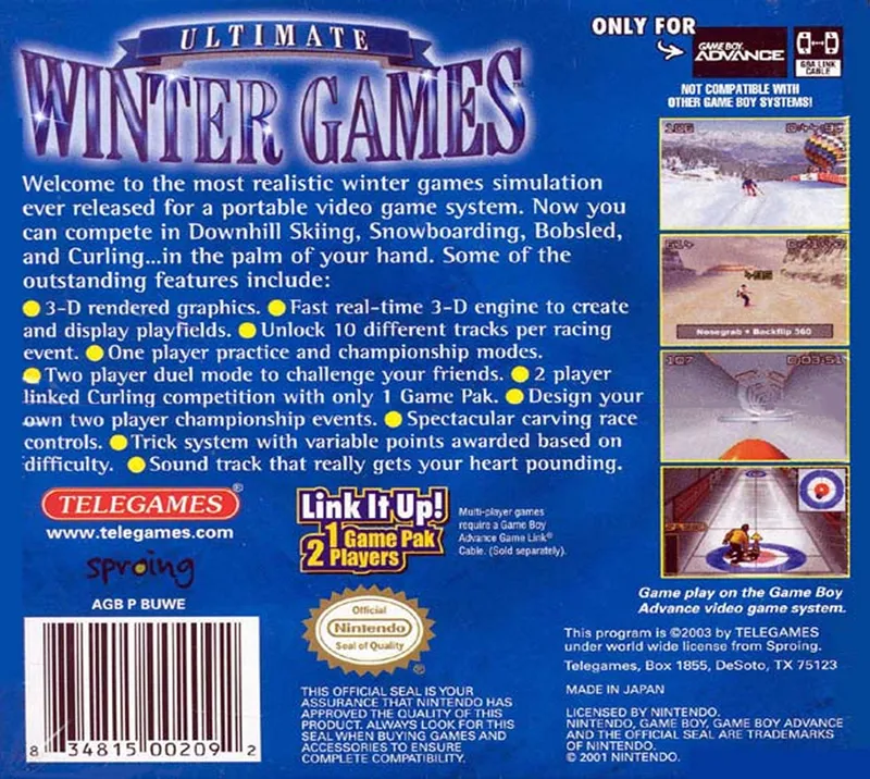 Ultimate Winter Games box back